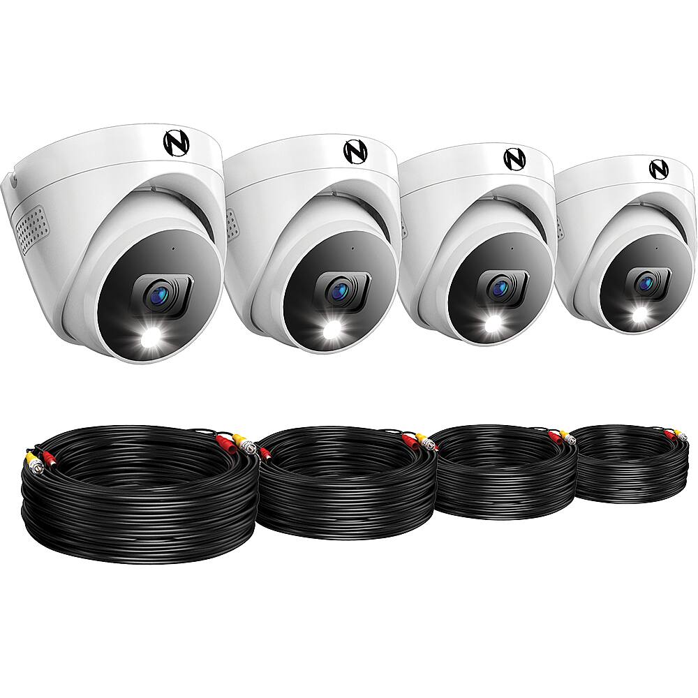 Alt View 16. Night Owl - 2-Channel, 4-Camera Dome Indoor/Outdoor Wired 2K 2TB DVR Security System with 2-Way Audio - Black/White.