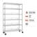 Angle. TRINITY - TRINITY EcoStorage® 6-Tier | 48x18x72 | Commercial Wire Shelving | NSF | w/ Backstands & Wheels | Chrome - Chrome.