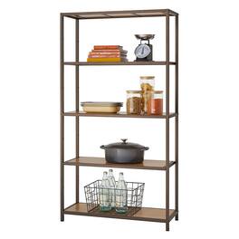 TRINITY - 5-Tier 32x12x60 Bamboo Shelving - Bronze Anthracite®