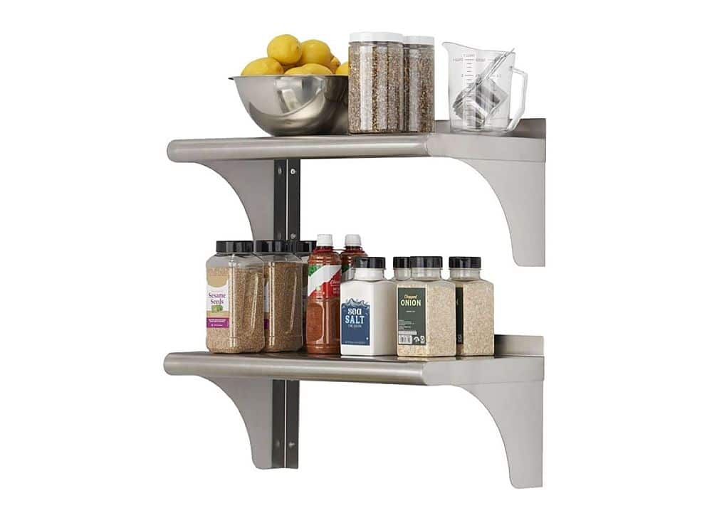 Front. TRINITY - TRINITY EcoStorage® | 24" Stainless Steel Wall Shelf | NSF | 2-Pack - Stainless Steel.