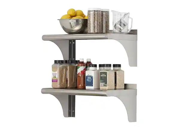 Front. TRINITY - TRINITY EcoStorage® | 24" Stainless Steel Wall Shelf | NSF | 2-Pack - Stainless Steel.