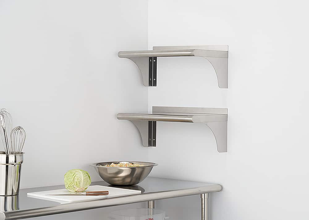 Alt View 11. TRINITY - TRINITY EcoStorage® | 24" Stainless Steel Wall Shelf | NSF | 2-Pack - Stainless Steel.