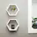 Angle. TRINITY - DRAKESTONE | Hexagon Shelves | 2-Pack | White - White.