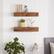 Angle. TRINITY - DRAKESTONE | Farmhouse Floating Shelf | 2-Pack | Walnut - Walnut.