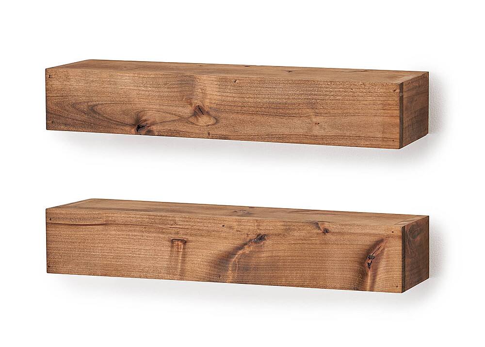 Alt View 13. TRINITY - DRAKESTONE | Farmhouse Floating Shelf | 2-Pack | Walnut - Walnut.