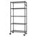Left. TRINITY - TRINITY 5-Tier | 36x18x72 | Commercial Wire Shelving | NSF | w/ Sidebar & Wheels | Black - Black.
