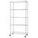 Angle. TRINITY - TRINITY BASICS® EcoStorage® 5-Tier | 36x18x72 | Wire Shelving | NSF | w/ Wheels | Chrome - Chrome.