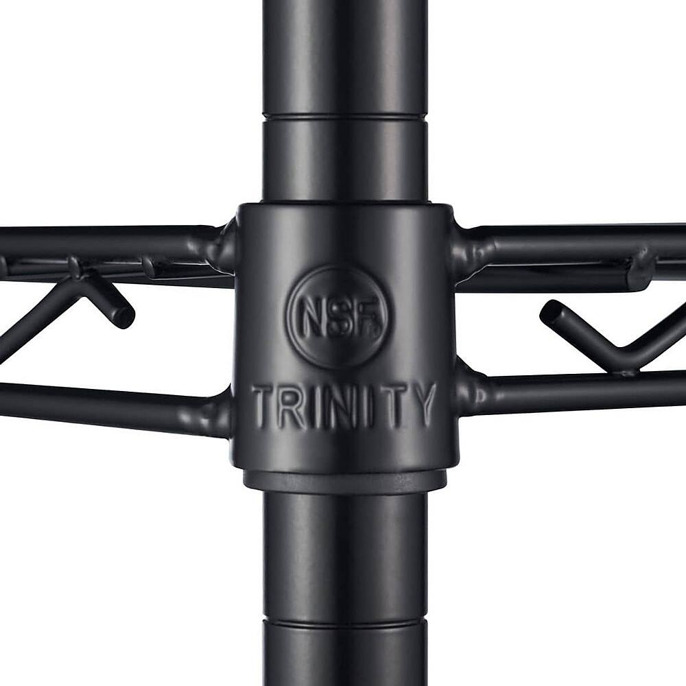 Alt View 11. TRINITY - TRINITY 5-Tier | 48x24x72 | Commercial Wire Shelving | NSF | w/ Wheels | Black - Black.