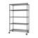 Left. TRINITY - TRINITY 5-Tier | 48x24x72 | Commercial Wire Shelving | NSF | w/ Wheels | Black - Black.