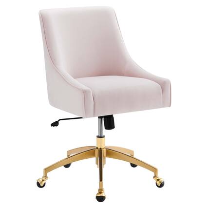 Front. Modway - Discern Performance Velvet Office Chair by Modway - Red.