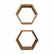 Alt View 11. TRINITY - DRAKESTONE | Hexagon Shelves | 2-Pack | Walnut - Walnut.