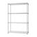 Left. TRINITY - TRINITY EcoStorage® 4-Tier | 36x14x54 | Commercial Wire Shelving | NSF | w/ Liners | Chrome - Chrome.
