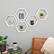 Angle. TRINITY - DRAKESTONE | Hexagon Shelves | 5-Pack | White - White.