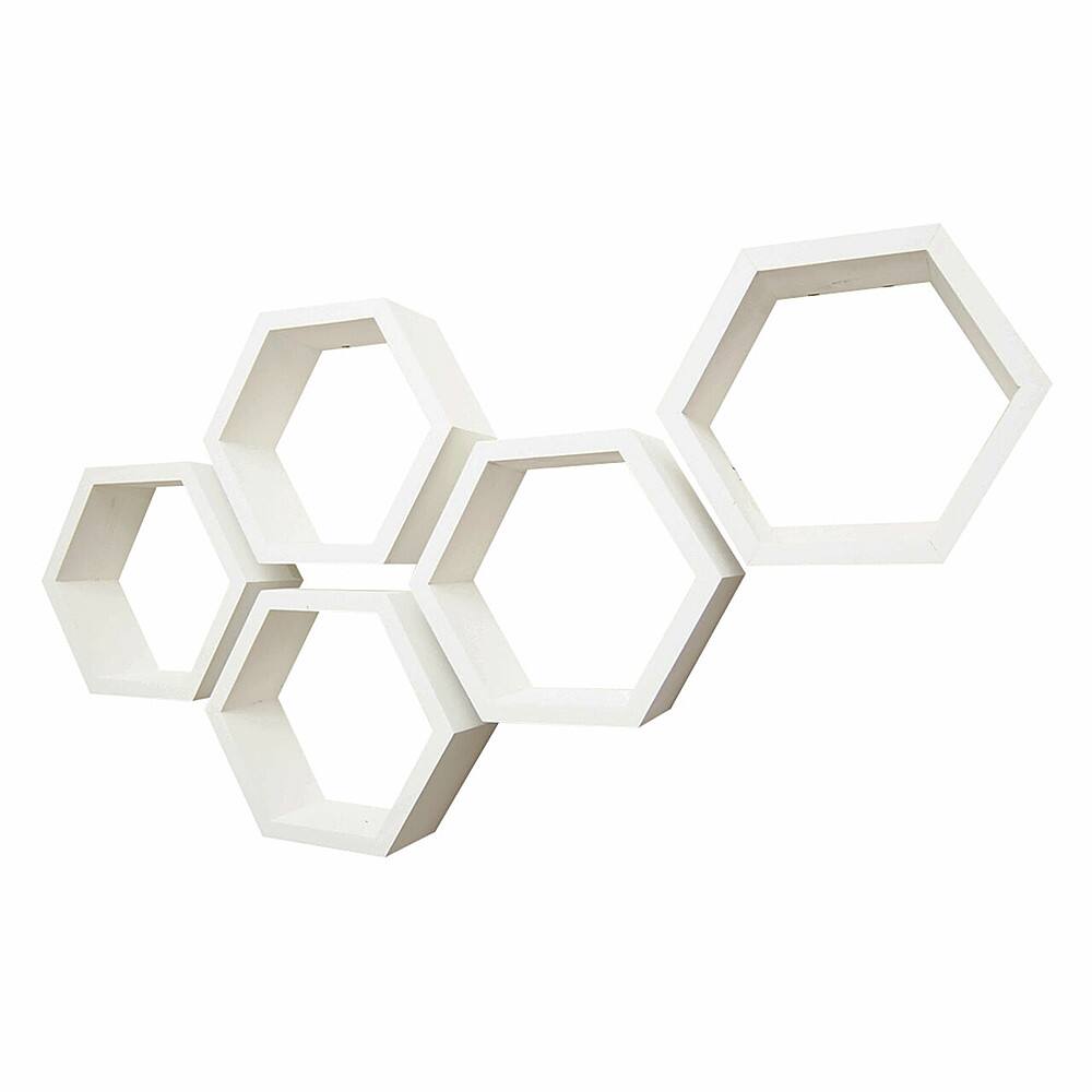 Alt View 12. TRINITY - DRAKESTONE | Hexagon Shelves | 5-Pack | White - White.