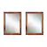 Angle. TRINITY - DRAKESTONE | 24x31 Farmhouse Vanity Mirror w/ Clavos | 2-Pack | Walnut - Walnut.