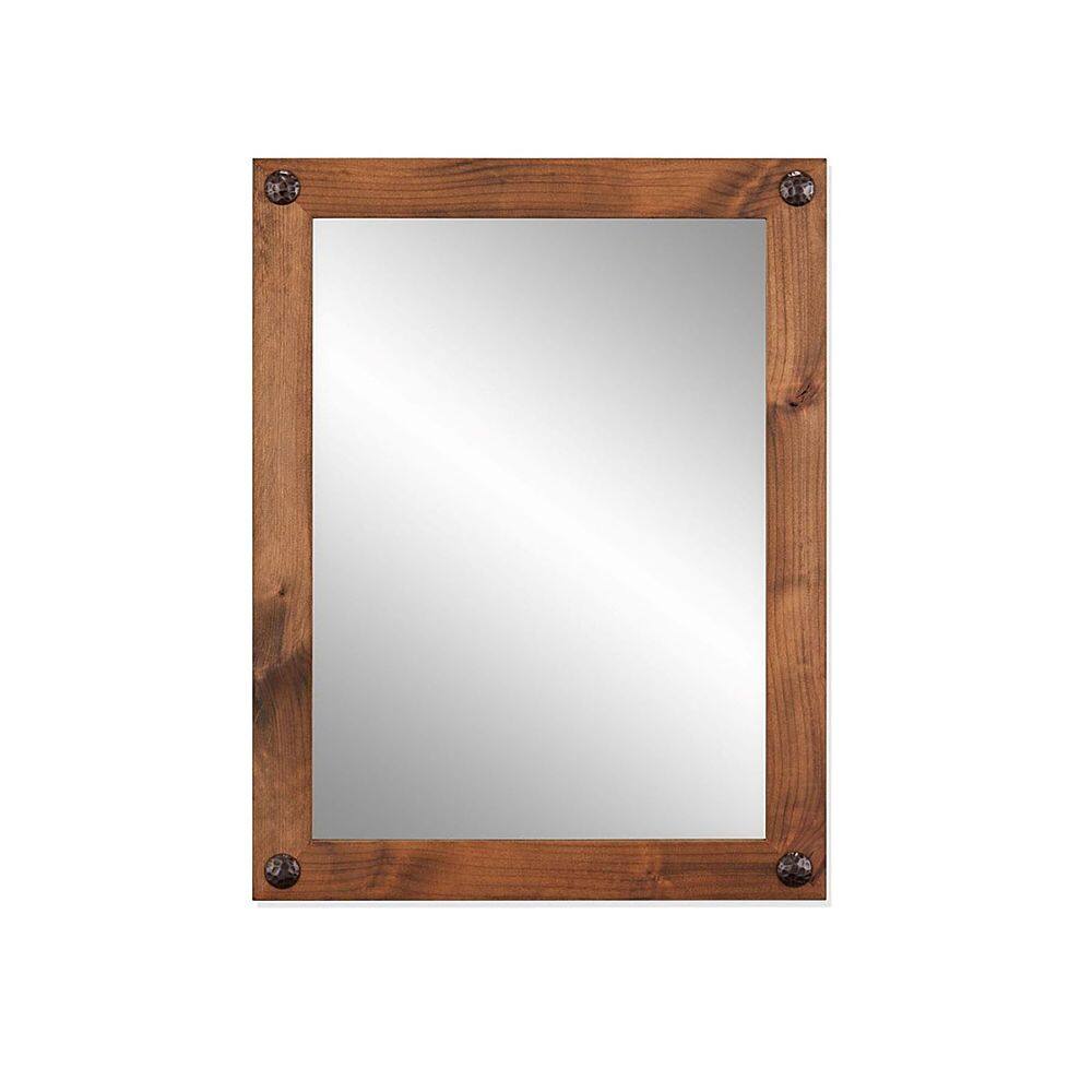 Alt View 12. TRINITY - DRAKESTONE | 24x31 Farmhouse Vanity Mirror w/ Clavos | 2-Pack | Walnut - Walnut.