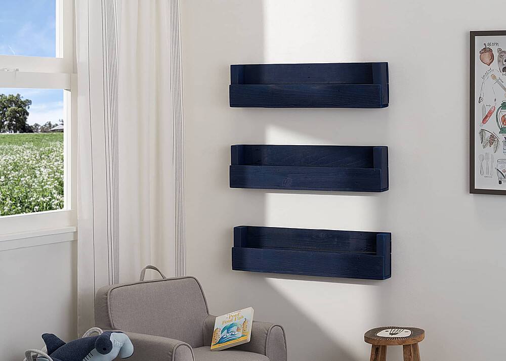 Alt View 11. TRINITY - DRAKESTONE | Floating Book + Display Shelf | 3-Pack | Navy - Navy.