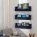 Left. TRINITY - DRAKESTONE | Floating Book + Display Shelf | 3-Pack | Navy - Navy.