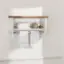 Angle. TRINITY - DRAKESTONE | Towel Bar w/ Shelves | White Wash - White Wash.