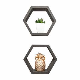 TRINITY - DRAKESTONE Hexagon Shelves 2-Pack - Black