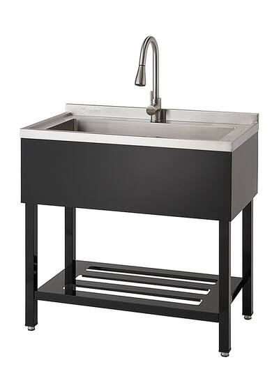 てんしんはん TRINITY 30x14x11.5 Basin Stainless Steel Utility Sink NSF w