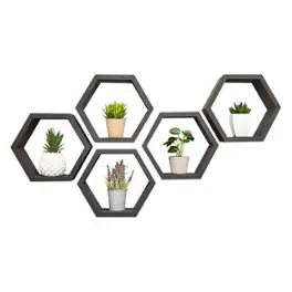 TRINITY - DRAKESTONE Hexagon Shelves 5-Pack - Black