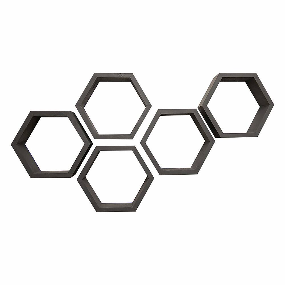 Alt View 11. TRINITY - DRAKESTONE | Hexagon Shelves | 5-Pack | Black - Black.