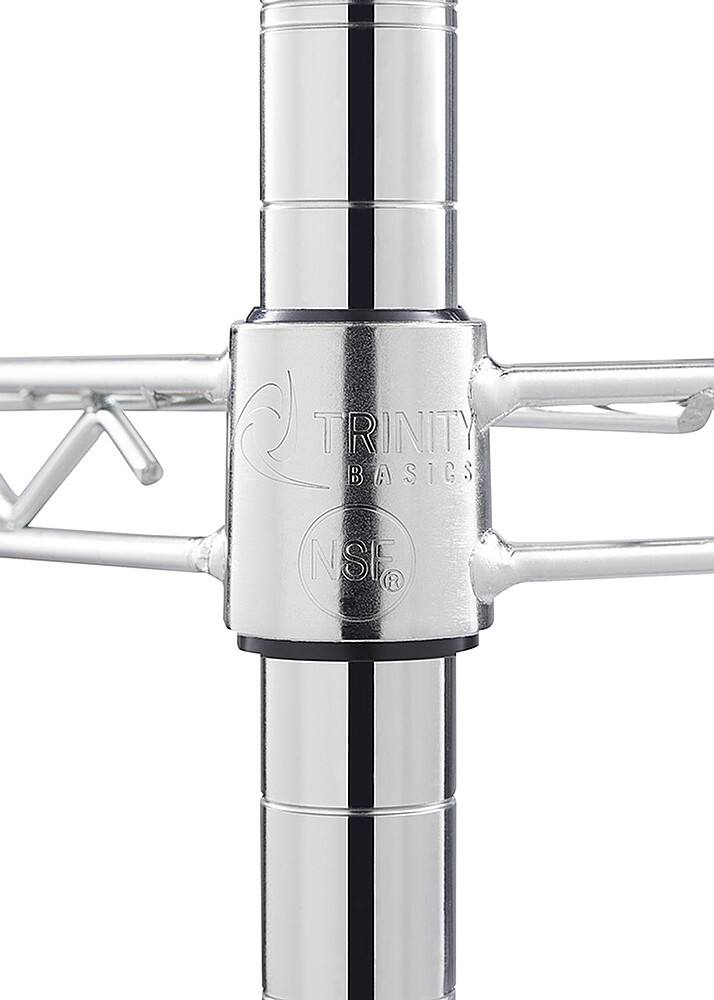 Alt View 13. TRINITY - TRINITY BASICS® EcoStorage® 5-Tier | 60x24x72 | Wire Shelving | NSF | w/ Wheels | Chrome - Chrome.