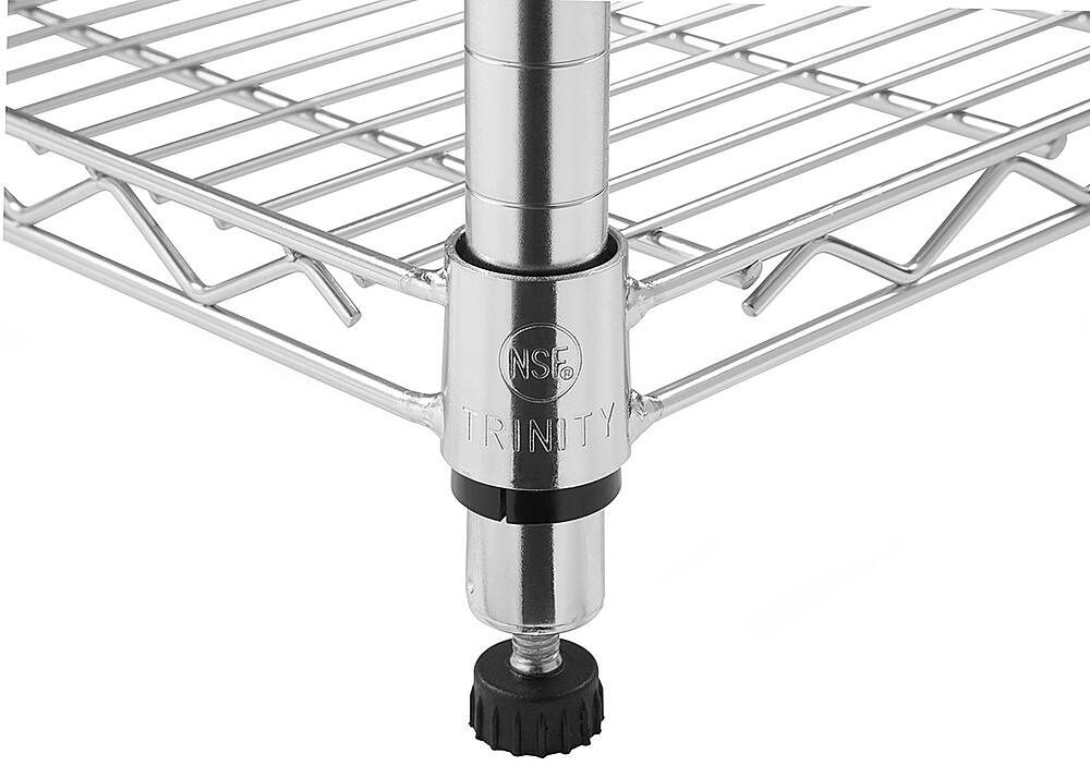 Alt View 15. TRINITY - TRINITY BASICS® EcoStorage® 5-Tier | 60x24x72 | Wire Shelving | NSF | w/ Wheels | Chrome - Chrome.