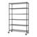 Angle. TRINITY - TRINITY BASICS® 6-Tier | 48x18x72 | Wire Shelving | NSF | w/ Wheels | Black - Black.