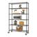 Front. TRINITY - TRINITY BASICS® 6-Tier | 48x18x72 | Wire Shelving | NSF | w/ Wheels | Black - Black.