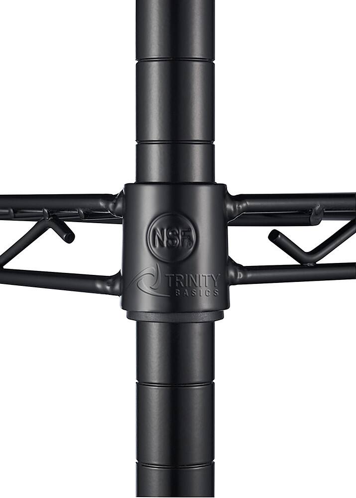Alt View 11. TRINITY - TRINITY BASICS® 6-Tier | 48x18x72 | Wire Shelving | NSF | w/ Wheels | Black - Black.
