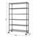 Left. TRINITY - TRINITY BASICS® 6-Tier | 48x18x72 | Wire Shelving | NSF | w/ Wheels | Black - Black.