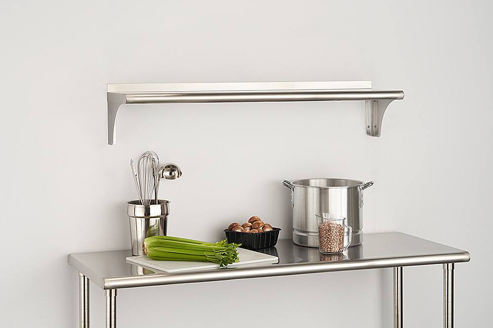 Alt View 11. TRINITY - TRINITY EcoStorage® | 48" Stainless Steel Wall Shelf | NSF | 2-Pack - Stainless Steel.