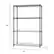 Alt View 15. TRINITY - TRINITY 4-Tier | 36x14x54 | Commercial Wire Shelving | NSF | w/ Liners | Black - Black.