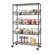 Front. TRINITY - TRINITY 5-Tier | 48x18x72 | Commercial Wire Shelving | NSF | w/ Baskets & Dividers | Black - Black.