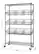 Alt View 19. TRINITY - TRINITY 5-Tier | 48x18x72 | Commercial Wire Shelving | NSF | w/ Baskets & Dividers | Black - Black.