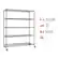 Angle. TRINITY - TRINITY BASICS® 5-Tier |60x24x72| Wire Shelving | NSF | w/ Wheels | Black - Black.