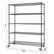 Alt View 11. TRINITY - TRINITY BASICS® 5-Tier |60x24x72| Wire Shelving | NSF | w/ Wheels | Black - Black.