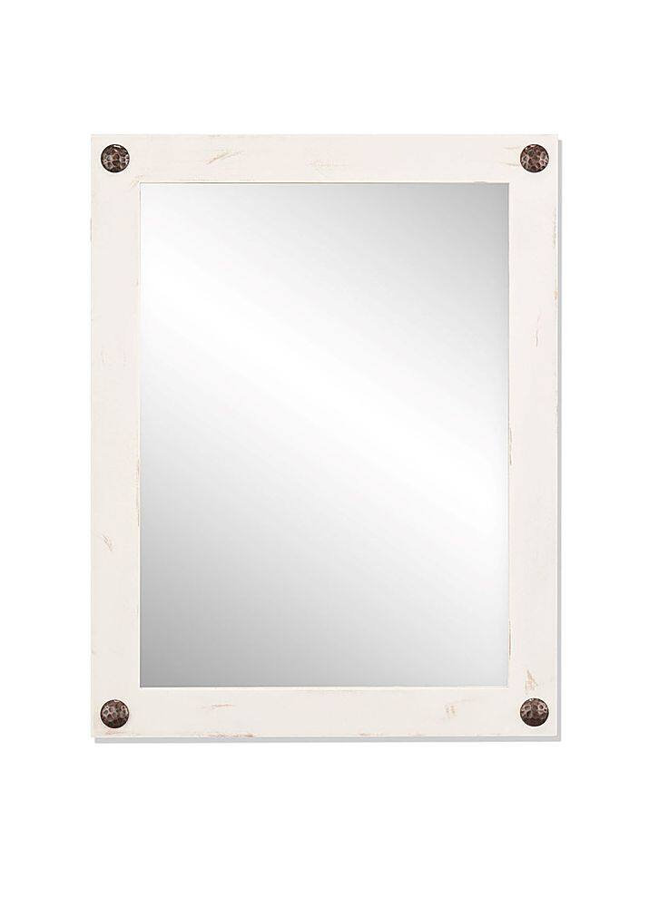 Alt View 12. TRINITY - DRAKESTONE | 24x31 Farmhouse Vanity Mirror w/ Clavos | White Wash - White Wash.