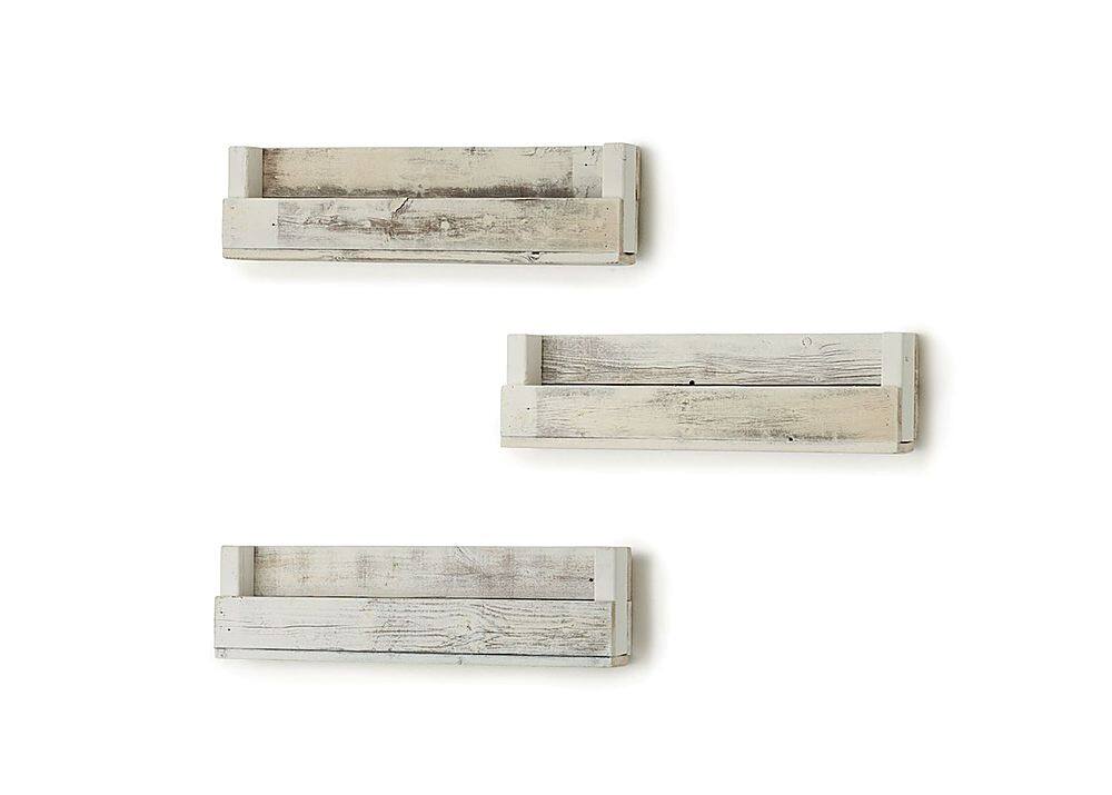 Alt View 12. TRINITY - DRAKESTONE | Floating Book + Display Shelf | 3-Pack | White Wash - White Wash.