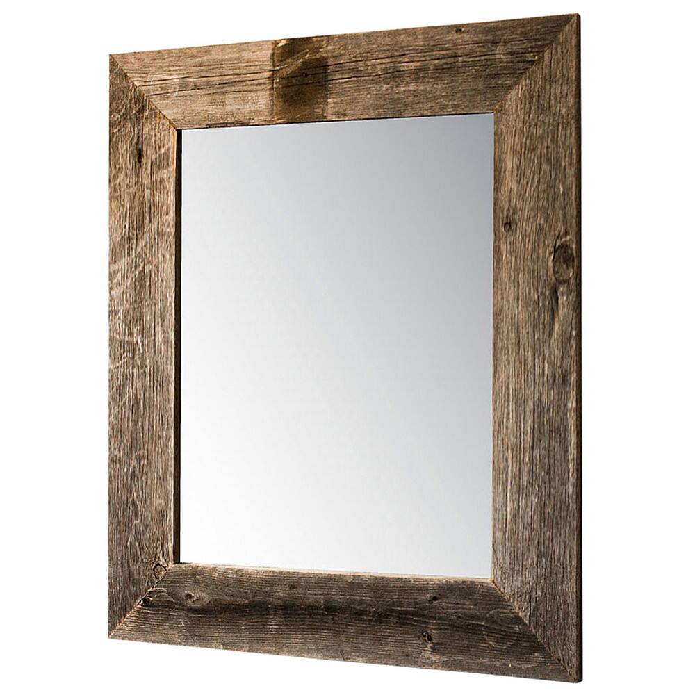 Angle. TRINITY - DRAKESTONE | 22x26 Barnwood Mirror | Natural - Natural.