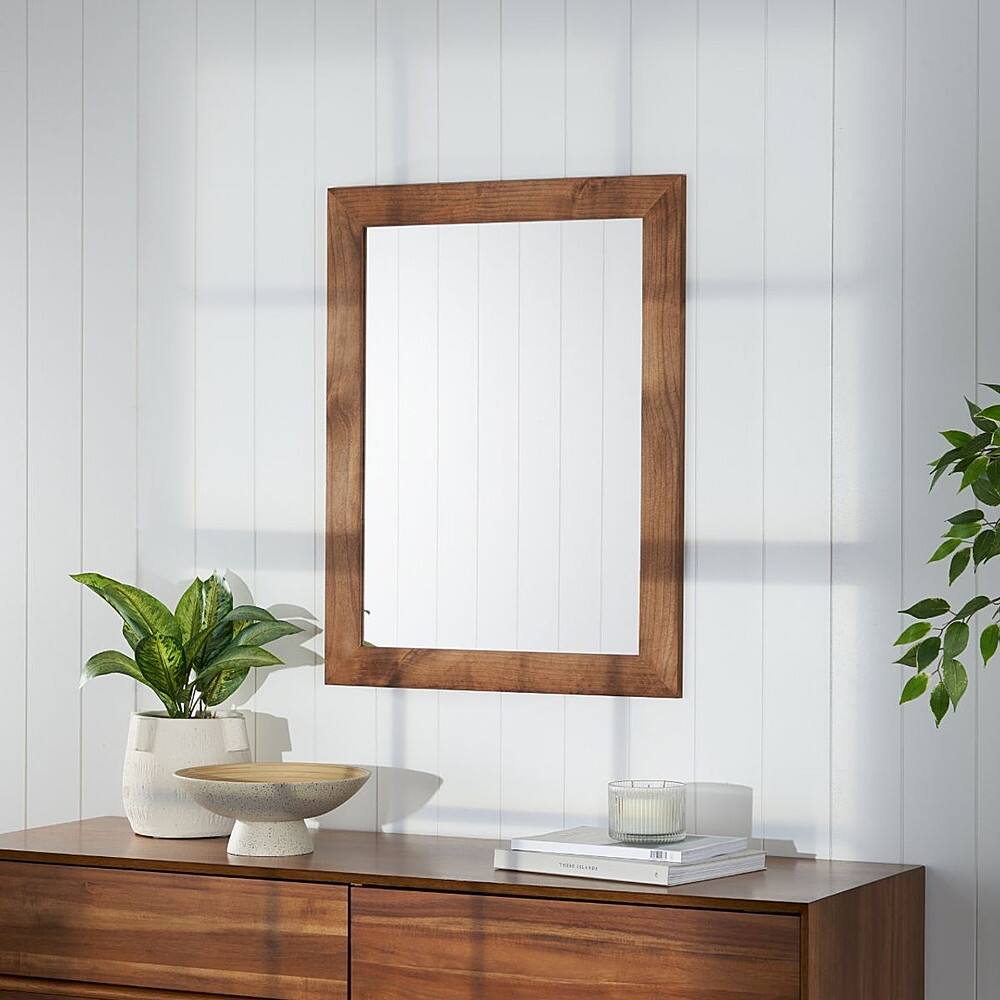 TRINITY - DRAKESTONE 24x31 Farmhouse Vanity Mirror - Walnut