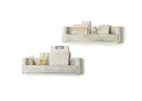 TRINITY - DRAKESTONE | Floating Book + Display Shelf | 2-Pack | - White Wash - Front_Zoom