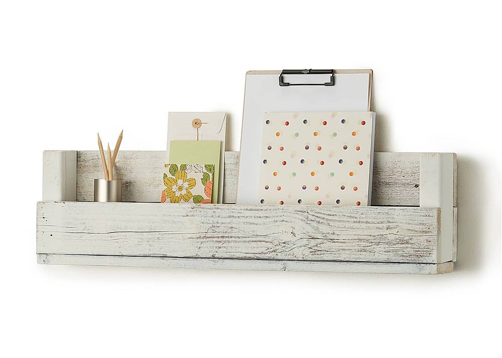 Alt View 12. TRINITY - DRAKESTONE | Floating Book + Display Shelf | 2-Pack | White Wash - White Wash.