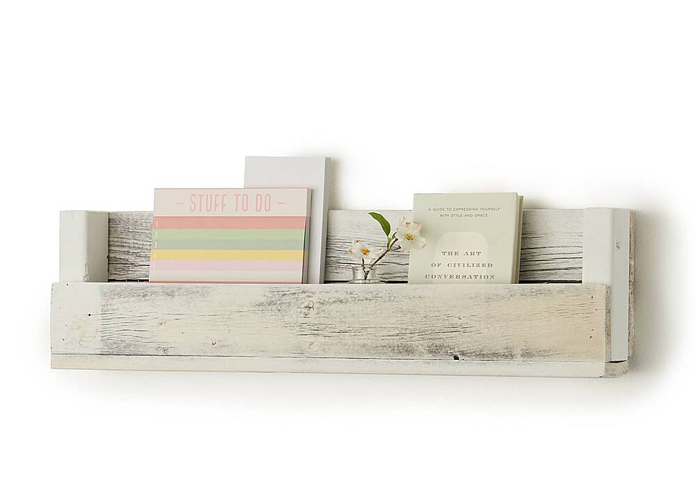 Alt View 13. TRINITY - DRAKESTONE | Floating Book + Display Shelf | 2-Pack | White Wash - White Wash.