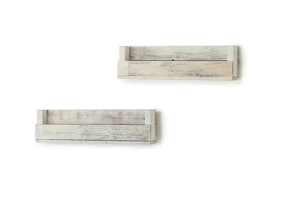 Alt View 16. TRINITY - DRAKESTONE | Floating Book + Display Shelf | 2-Pack | White Wash - White Wash.