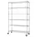 Angle. TRINITY - TRINITY BASICS® EcoStorage® 6-Tier | 48x18x72 | Wire Shelving | NSF | w/ Wheels | Chrome - Chrome.