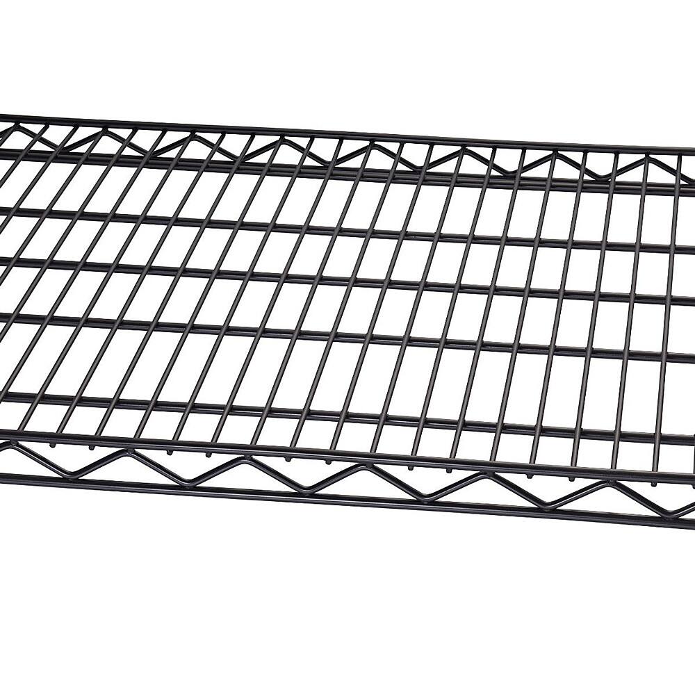 Alt View 12. TRINITY - TRINITY 6-Tier | 48x18x72 | Commercial Wire Shelving | NSF | w/ Backstands & Wheels | Black - Black.