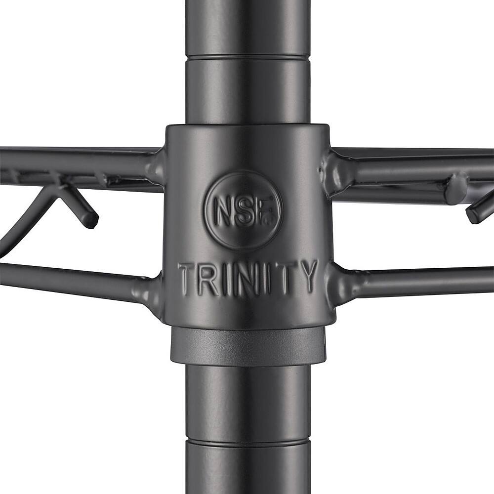 Alt View 13. TRINITY - TRINITY 6-Tier | 48x18x72 | Commercial Wire Shelving | NSF | w/ Backstands & Wheels | Black - Black.